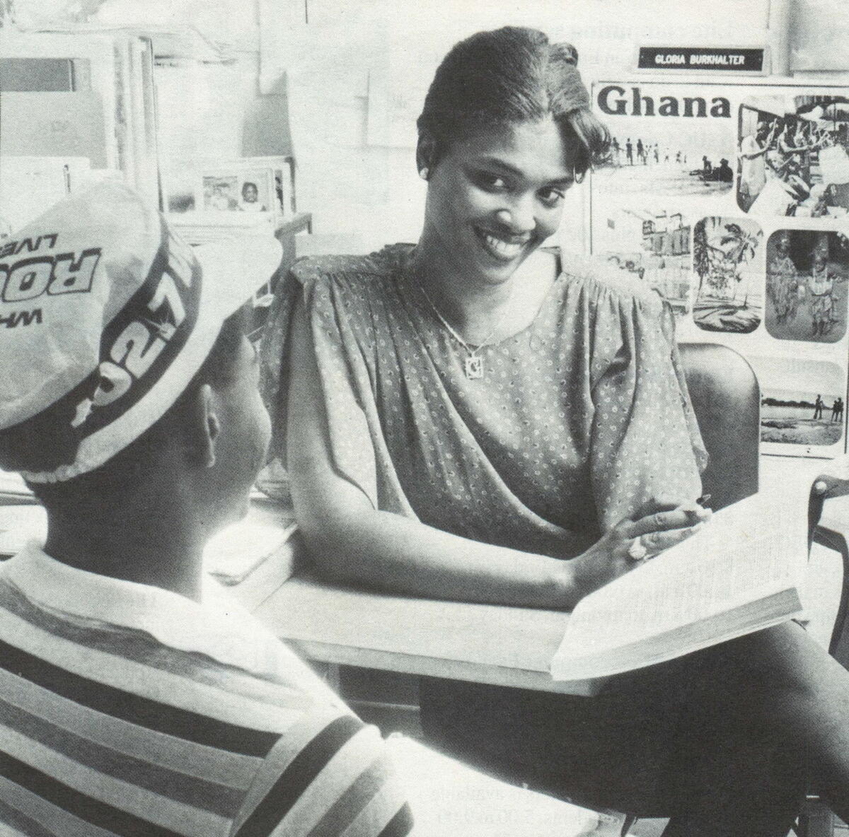 EOP counselor advising student during the mid 1960s