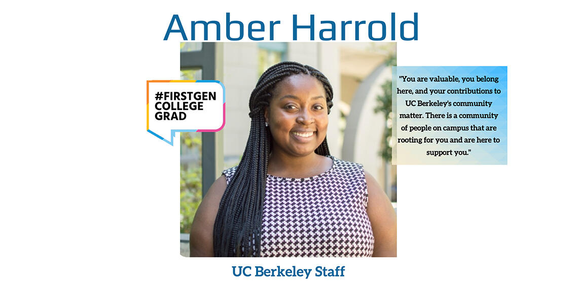 Amber Harrold first generation college grad profile