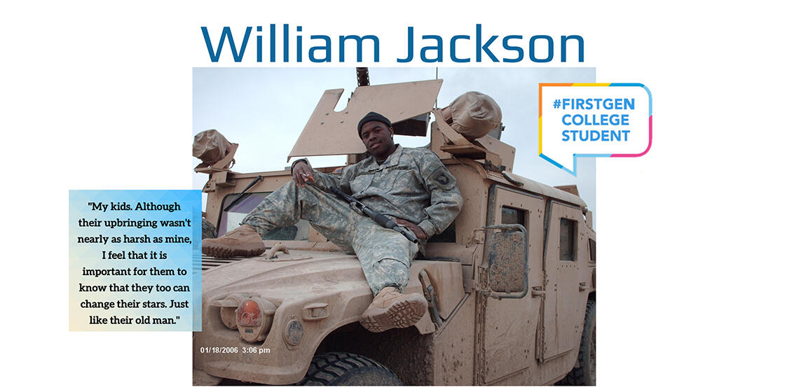 William Jackson first generation college student profile