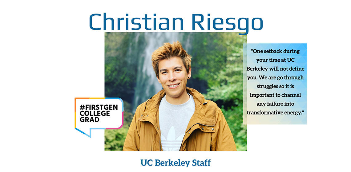 Christian Riesgo first generation college grad profile