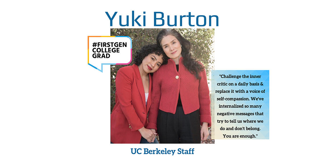 Yuki Burton first generation college grad profile